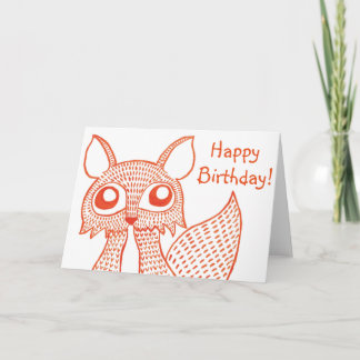 Cartão Rico Fox Saudações Cartão: Feliz Aniversário!