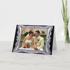 Cartão Rico Silver Frame Adicionar Foto Aqui