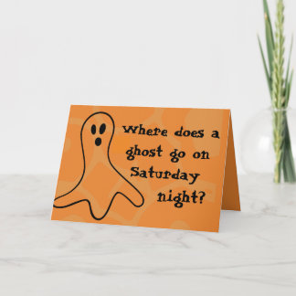 Cartão Riddle Halloween Ghost