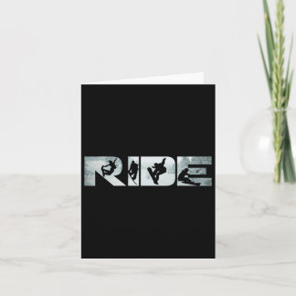 Cartão Ride Snowboards Tee Engraçado Snowboard Lover