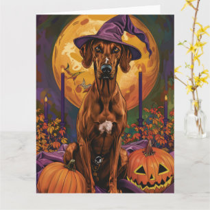 Cartão Ridgeback Ridgeback Dog Halloween Bruxelles Pumpki