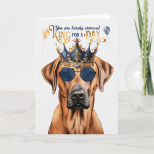 Cartão Ridgeback Ridgeback Dog King para um Aniversário d