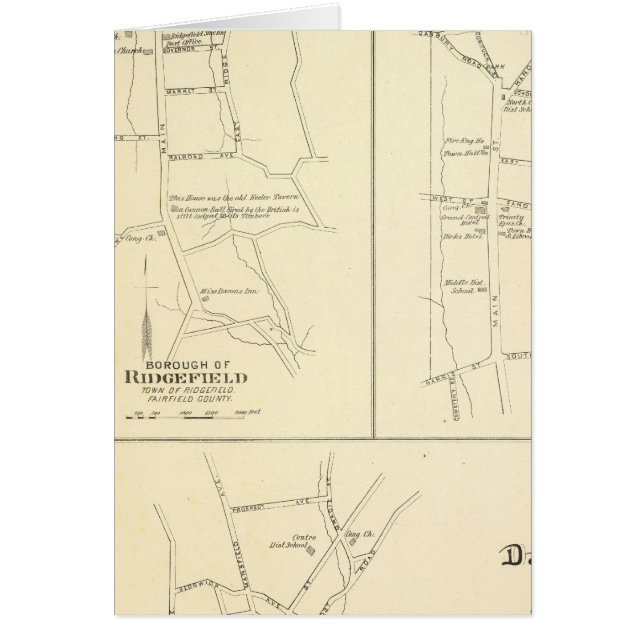 Cartão Ridgefield, Newton, Darien (Frente)