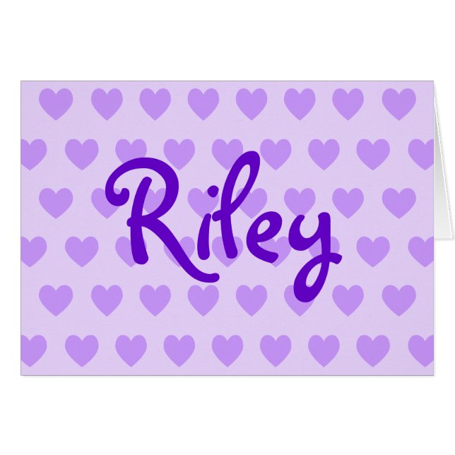 Cartão Riley em Roxo (Frente Horizontal)