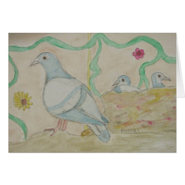 Cartão rima de berçário da águia da garagem (Frente Horizontal)