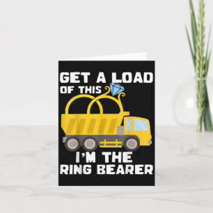 Cartão Ring Bearer Camisa Engraçado Casamento De Truck Bo