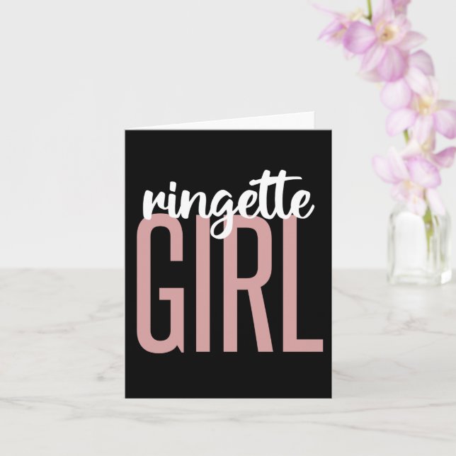 Cartão Ringette Girl | Presentes para Jogadores de Ringet (Orquídea)