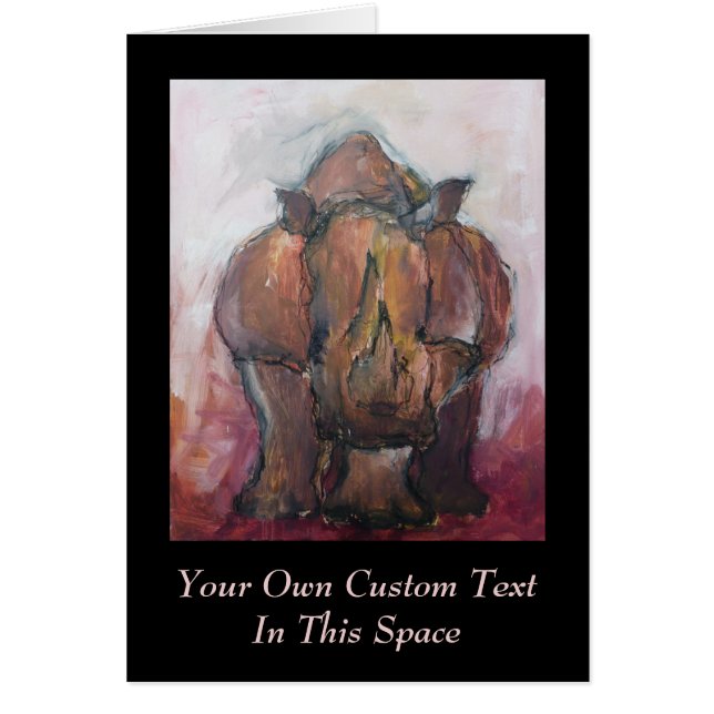 Cartão Rinoceronte (Frente)