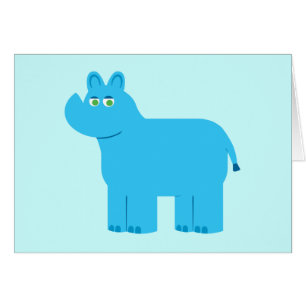 Cartão Rinoceronte Azul Cugado