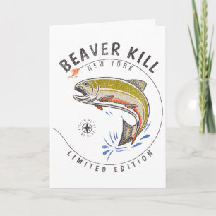 Cartão Rio Beaverkill Nova York Pesca com Mosca Lembrança