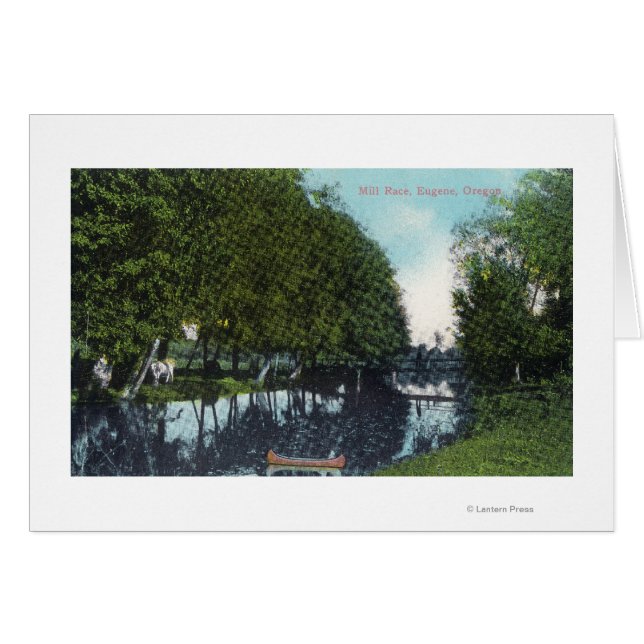 Cartão Rio Cênico com Canoe SceneEugene, OR (Frente Horizontal)