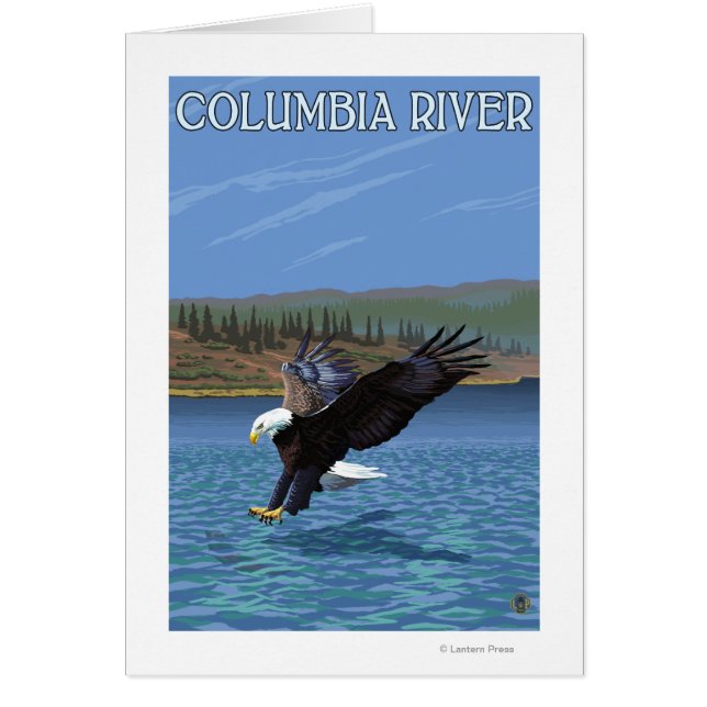 Cartão Rio Columbia, Washington Eagle Diving (Frente)
