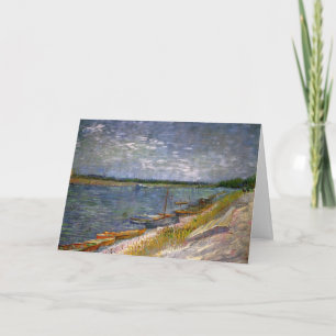 Cartão Rio com Barcos a Remo por Vincent van Gogh
