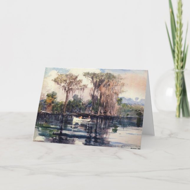 Cartão Rio de John, Flórida por Winslow Homer (Frente)