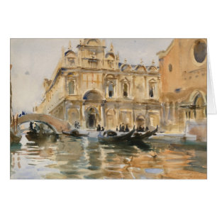 Cartão Rio dei Mendicanti, Veneza por John Singer Sargent