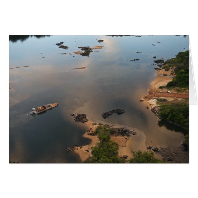 Cartão Rio Essequibo, o rio mais longo da Guiana, e 2 (Frente Horizontal)