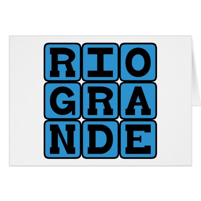 Cartão Rio Grande, Rio no Texas (Frente Horizontal)