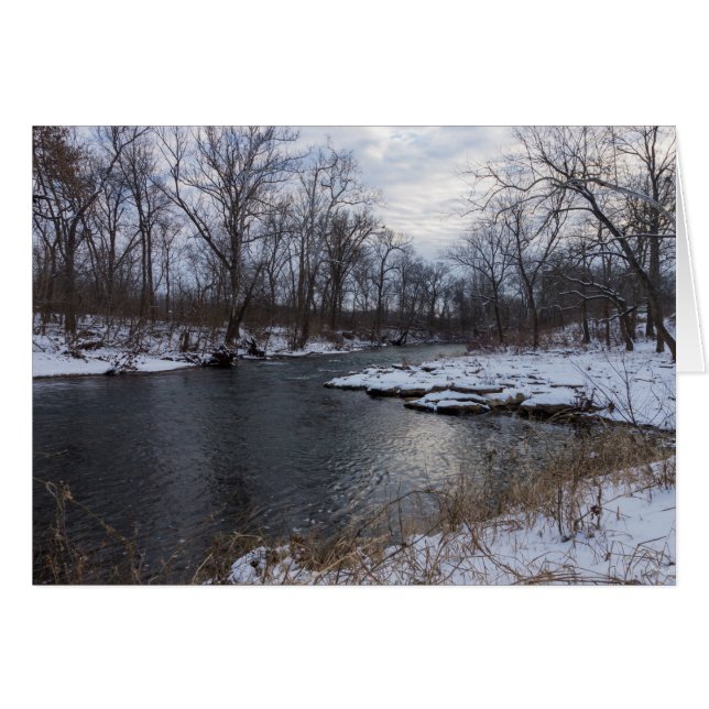 Cartão Rio Snow Along James (Frente horizontal)