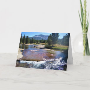 Cartão Rio Tuolumne nos Prados de Tuolumne, Yosemite, CA