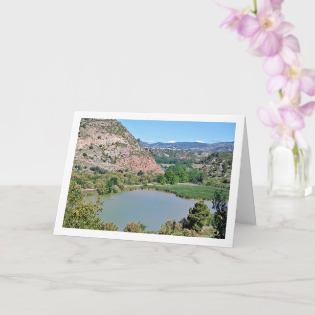 Cartão Rio Turia em Domeño Viejo, Valência, Espanha (Orquídea)