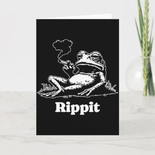 Cartão Rippit Frog Sapo Fumante Maconha Engraçado 