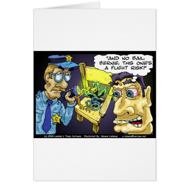 Cartão Riscos de Voo Presentes e Camisetas de Cartoon de  (Frente)