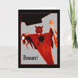 Cartão 'Rising Devil' Halloween Card