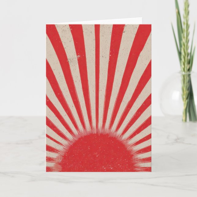 Cartão Rising Sun Background – Retro Vintage Rays (Frente)
