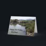 Cartão River Brother Birthday<br><div class="desc">Cartão de boas-vindas,  cartão de aniversário do irmão,  que você pode personalizar com qualquer texto de sua escolha. se precisar de ajuda para personalizar,  entre em contato conosco através do link nesta página. Paisagem fluvial do cartão de aniversário do irmão</div>