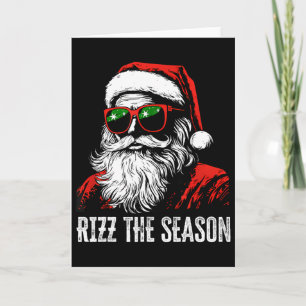 Cartão Rizz A Temporada Engraçado Legal Bruh Papai Noel A