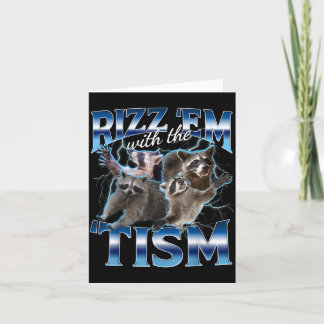 Cartão Rizz Em com O Meme Tism para Homens Mulheres Autis