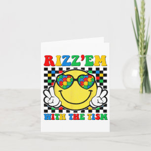 Cartão Rizz Em Com O Tismo Engraçados Rapazes Da Consciên