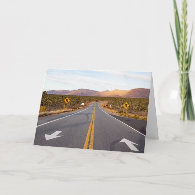 Cartão Road Through Joshua Tree National Park (Frente)