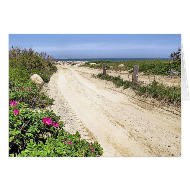 Cartão Road to Plymouth Beach (Frente Horizontal)