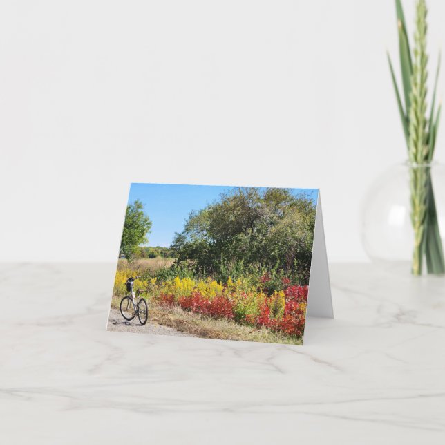 Cartão Roadside Indiana no outono (Frente)