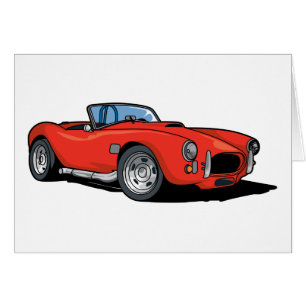 Cartão Roadster vermelho