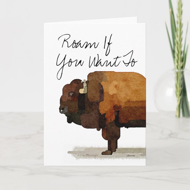 Cartão "Roam If You Want To" American Buffalo Card (Frente)