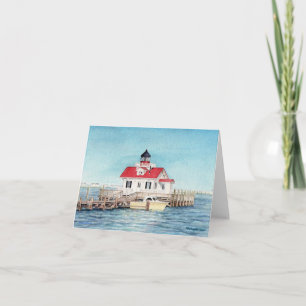 Cartão Roanoke Island Lighthouse Notecard