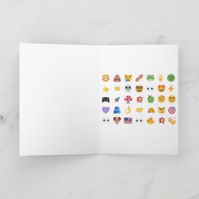 Cartão Roaring Kitty 35 Emoji Timeline GME MOASS DFV meme (Interior)