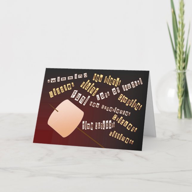 Cartão Roasting Marshmallow - Summer Camp Fun! (Frente)