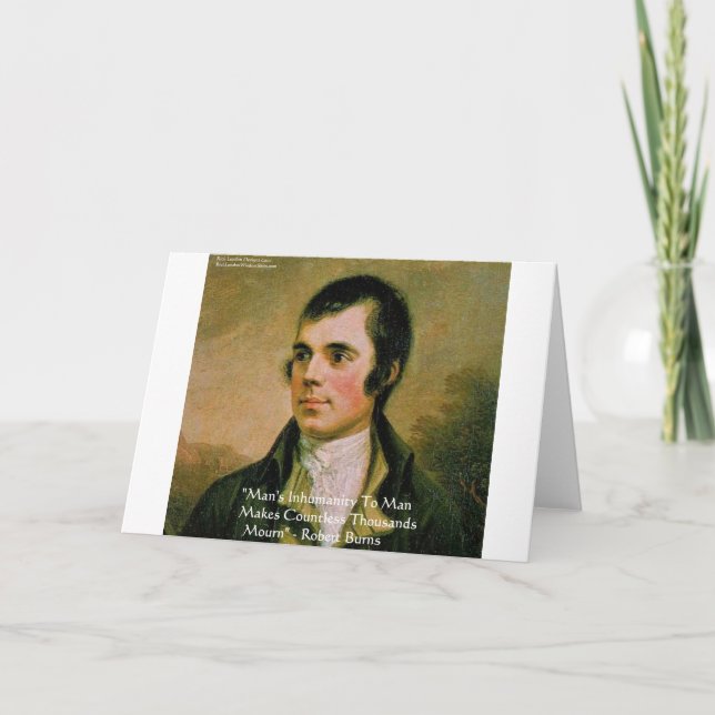 Cartão Robert Burns Famous Quote (Frente)