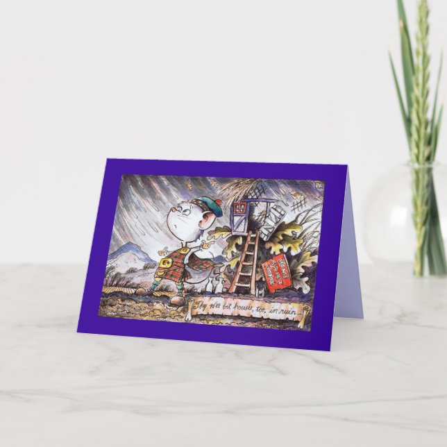 Cartão Robert Burns To A Mouse Poetry Card (Frente)