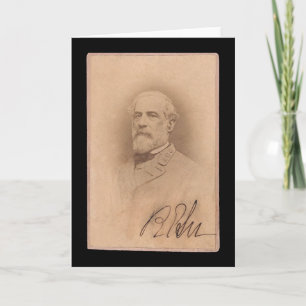 Cartão Robert E. Lee Signed Card 1860