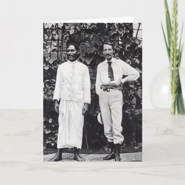 Cartão Robert Louis Stevenson and his friend (Frente)