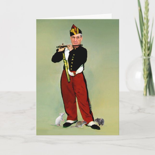 Cartão Robert Mueller Pied Piper Birthday Card (Frente)