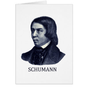 Cartão Robert Schumann, azul