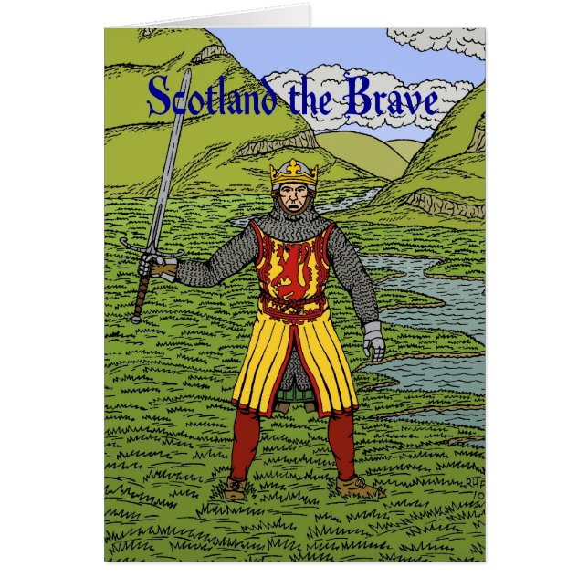 Cartão Robert the Bruce Scotland the Brave (Frente)