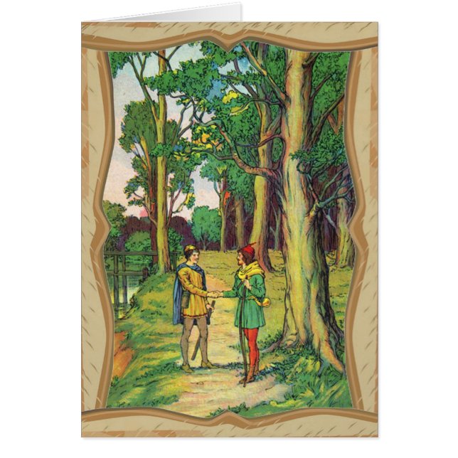 Cartão Robin Hood E Little John (Frente)