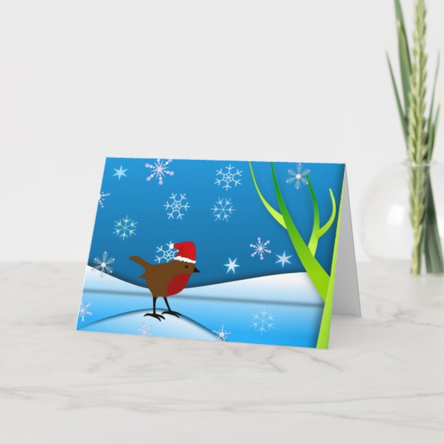Cartão Robin Natal (Frente)