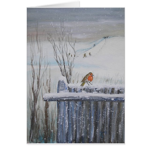 Cartão Robin Red Breast (Frente)